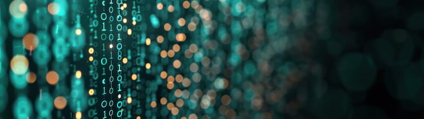 Abstract binary background for hackathon, technology concept, digital innovation, coding design