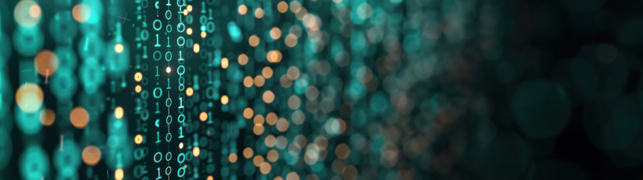 Abstract binary background for hackathon, technology concept, digital innovation, coding design