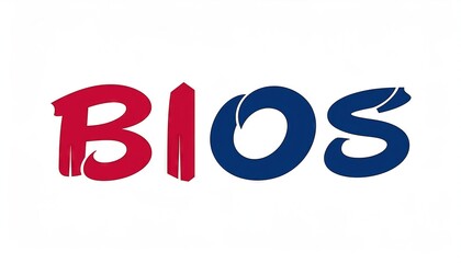 BIOS Branding Logo Design in Red and Blue