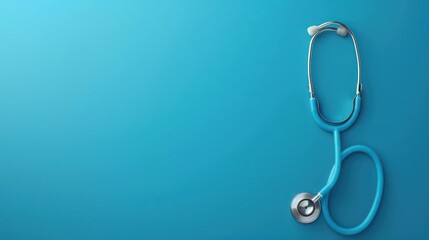 Fototapeta premium a close up of a stethoscope on a blue background