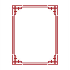 Obraz premium red chinese border frame 