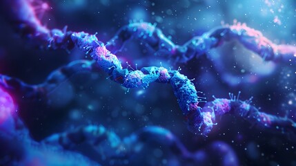 Vibrant Microscopic Chromosomes A Captivating Biological Masterpiece