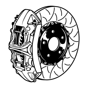 recommend clip art: Disc Brake Vector Illustration