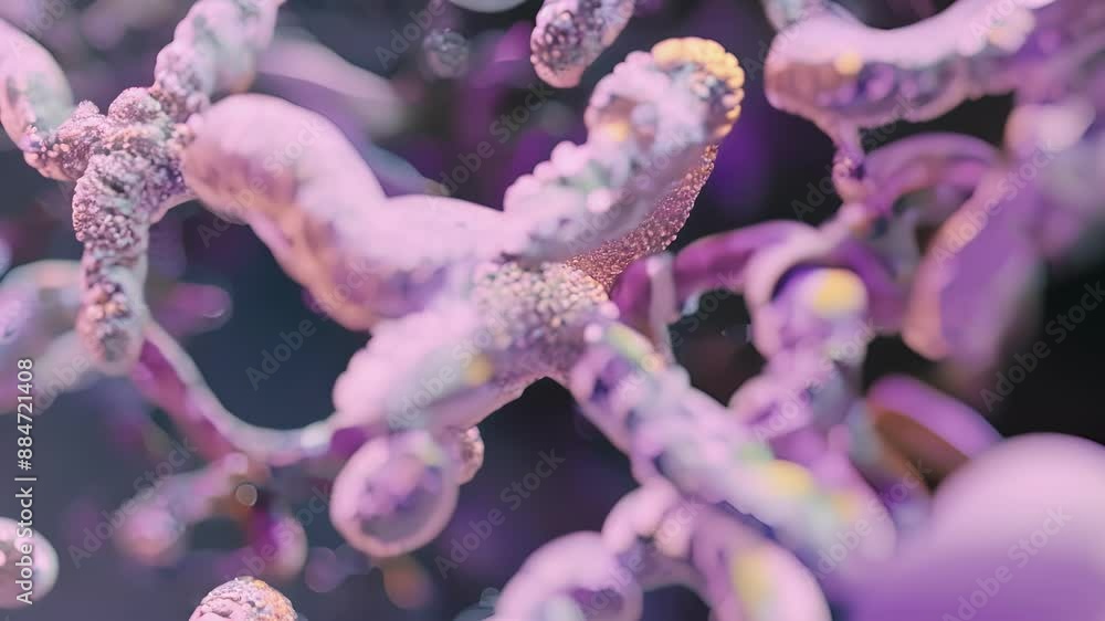Aufkleber electron microscope image of a chromosome with shortened telomeres revealing the intricate structure
