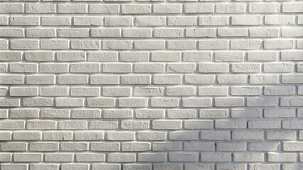 Obraz premium Clean and minimalist white brick wall with subtle, intricate shadows, perfect for use as a neutral textured background or design element.