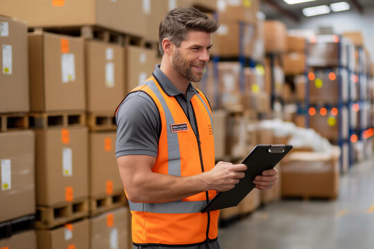 man in warehouse