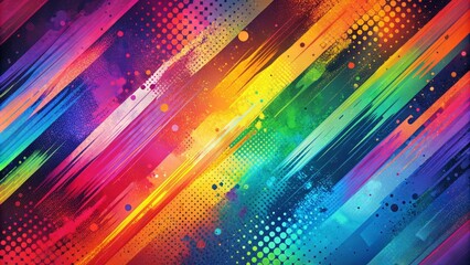 Obraz premium Vibrant colorful gradient background with dynamic brushstrokes and abstract texture, evoking edgy grunge sports atmosphere with urban flair.