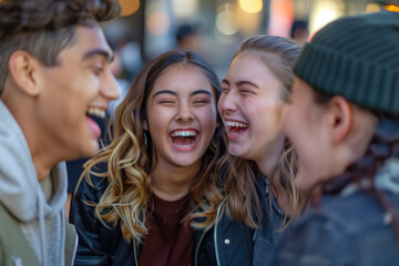 Fototapeta premium Group of Friends Laughing