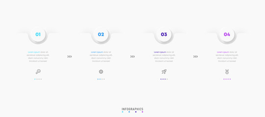 Vector Infographic label design template with icons and 4 options or steps. Can be used for process diagram, presentations, workflow layout, banner, flow chart, info graph.