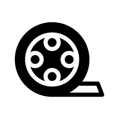 Film Reel Icon Vector Symbol Design Illustration