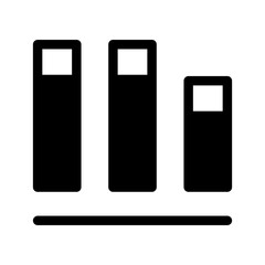 Bookshelf Icon Vector Symbol Design Illustration