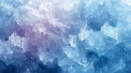 Obraz premium Abstract ice formations with intricate patterns and a cool color scheme, creating a sense of complexity and harmony