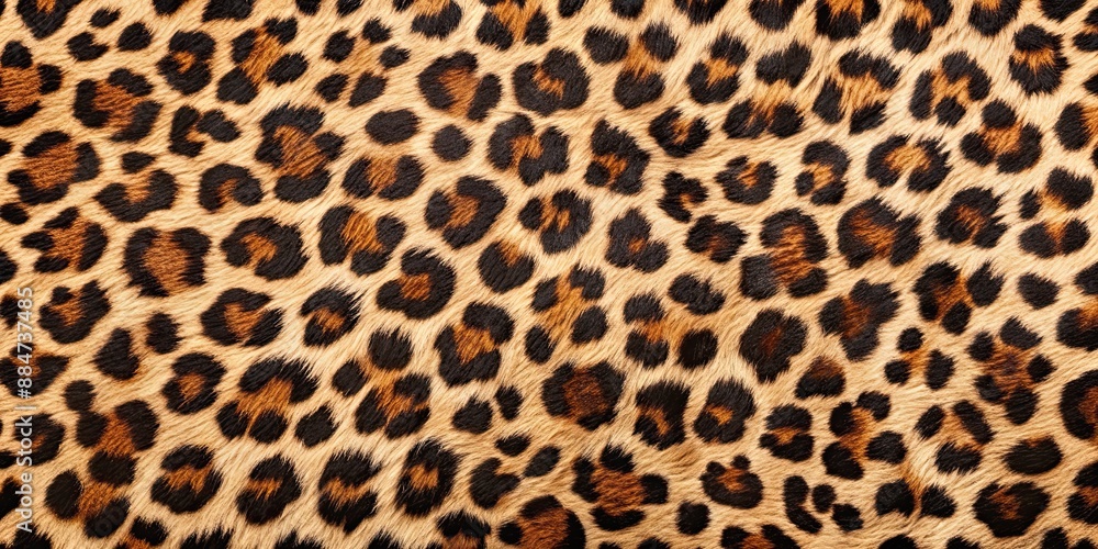 Sticker Leopard print fluffy fabric background texture, leopard, animal, skin, print, texture, fur, fluffy, background, textile, pattern