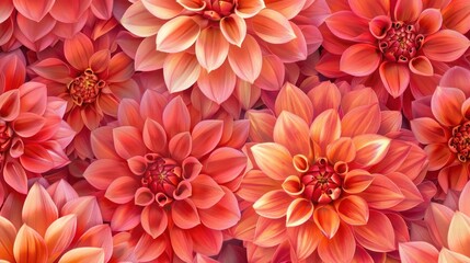 Closeup of Dahlia Flowers