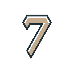 Monogram 7. Number 7. Number 7 design logo. Monogram letter mark 7 logo design. Monogram design vector logo. Monogram number 7 logo design. Simple number 7 monogram. Monogram 7 design logo. 