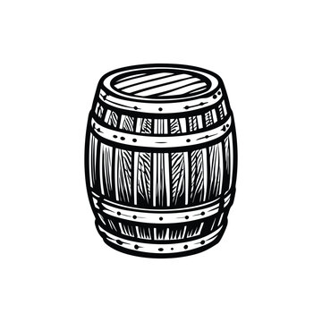recommend clip art: wooden barrel silhouette hand drawn illustration