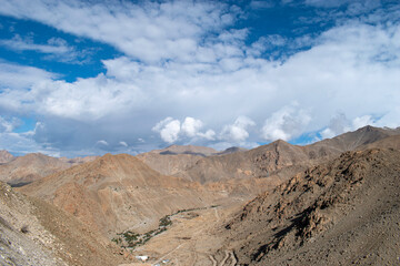 Landscape at the Taglangla pass in Ladakh, India