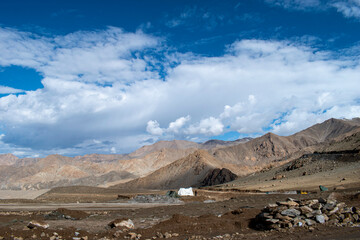 Landscape at the Taglangla pass in Ladakh, India