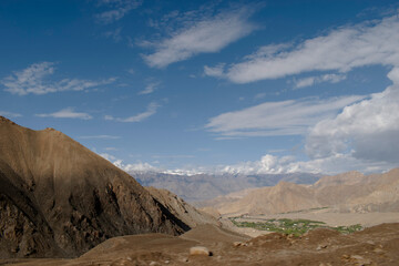 Landscape at the Taglangla pass in Ladakh, India