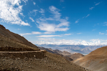 Landscape at the Taglangla pass in Ladakh, India