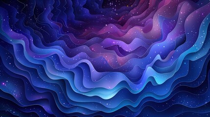 Obraz premium Abstract blue waves create a serene background