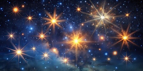 Fototapeta premium A stunning array of stars in a dark night sky, starry, celestial, astronomy, constellation, galaxy, space, cosmic