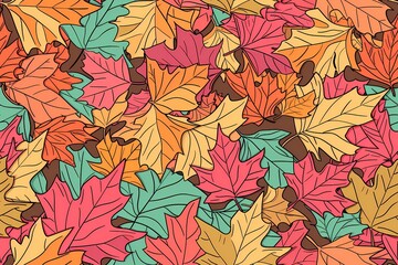 Vibrant Autumn Leaf Pattern.