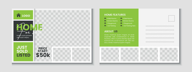 Real Estate Postcard Template Design