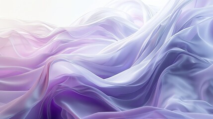 Obraz premium Abstract Flowing Fabric Background in Soft Purple and White Colors