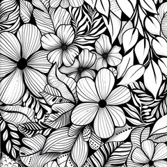 2D flower and leaf cards in various styles