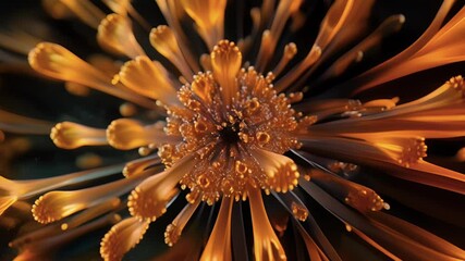 A of slender apical meristem cells arranged in a radial pattern resembling a budding flower.