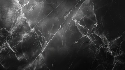 Black Marble Texture with White Veins