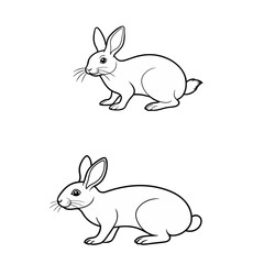 Fototapeta premium Rabbit line art vector