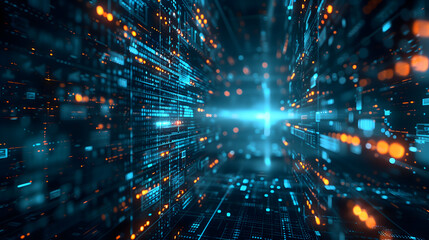 Obraz premium Background conceptual image of digital 3d icons