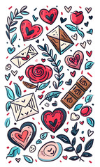 Valentine's Day cartoon cards