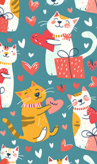 Valentine's Day cartoon cards