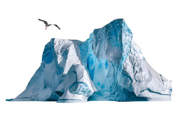 Obraz premium Massive Iceberg Floating in Polar Region Isolated on Transparent Background.