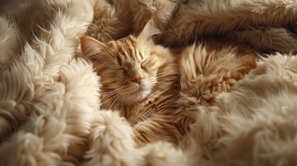 Fototapeta premium Soft and luxurious cat hair, showcasing its delicate texture and warmth