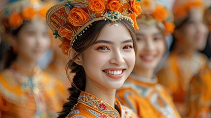Fototapeta premium Vibrant scenes of Vietnamese culture, filled with rich traditions and colorful celebrations
