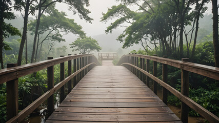 Fototapeta premium boardwalk in the forest