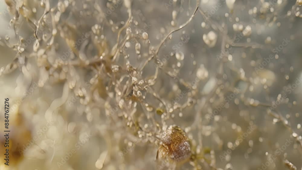 Poster a of newlyformed neurons in the brain identifiable by their budding dendrites and round soma.