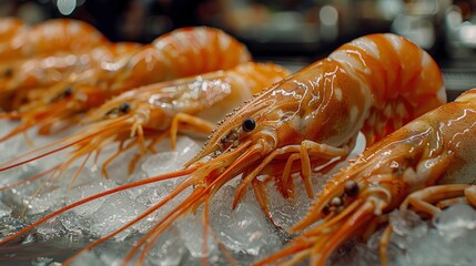 Fresh shrimp, highlighting their culinary appeal and freshness