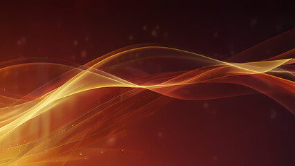 Fototapeta premium Abstract light background with soft, flowing waves of Red and Orange light