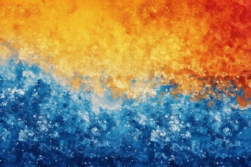 Fototapeta premium Abstract Color Gradient Background Featuring Granular Texture in Shades of Orange, Blue, Yellow, and White, Ideal for Banner, Poster, and Cover Design, Creating a Vibrant and Dynamic Visual Experience