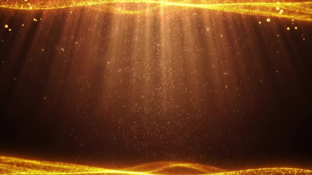 golden bokeh particles background perfect for luxury openers.
