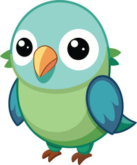 Obraz premium Adorable Cartoon Lovebird Vector. 