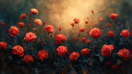 Obraz premium A Field of Roses