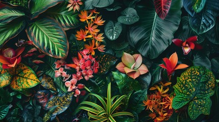 Tropical Tapestry: A Lush Symphony of Colors and Textures