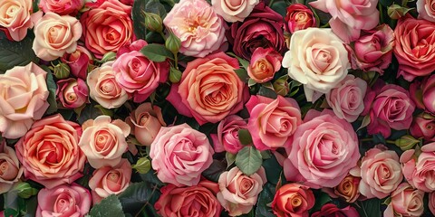 beautiful colorful rose flower background