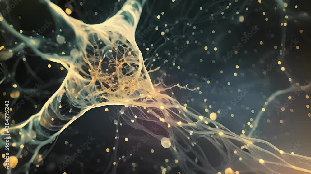 Aufkleber a phasecontrast microscopy image showing a schwann cell in the process of engulfing and digesting a 